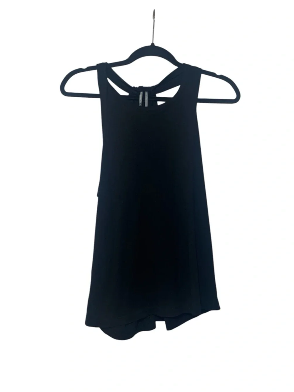 By Anthropologie Black Draped Knot Racerback Tank Top Sleeveless Size Small - Picture 5 of 14